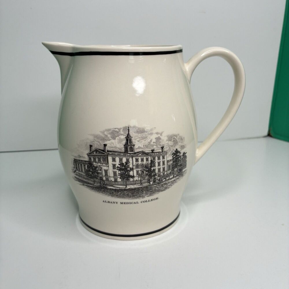 Wedgwood Albany Medical College Hospital 150 Sesquicentenary 7 3/4" Pitcher 1989